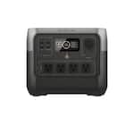 EcoFlow - RIVER 2 PRO 700Wh Portable Power Station,Fast Charging,1600W Peak Output,Solar Generator for Camping/Outdoor (768 Wh Capacity) - Black