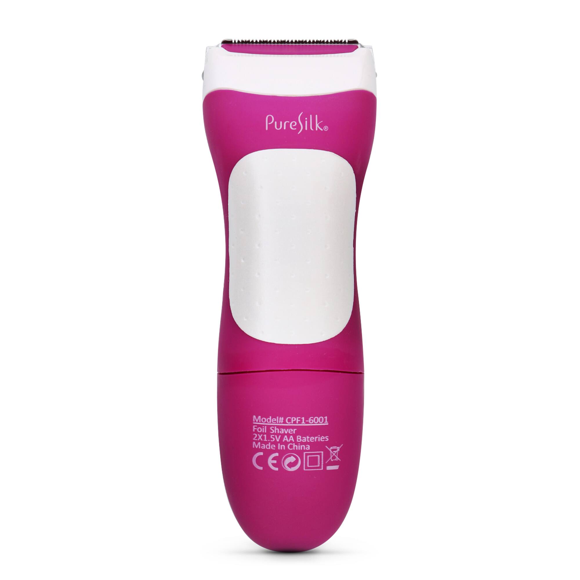 PureSilk Model# CPF1-6001 Foil Shaver 2X1.5V AA Batteries Made In China