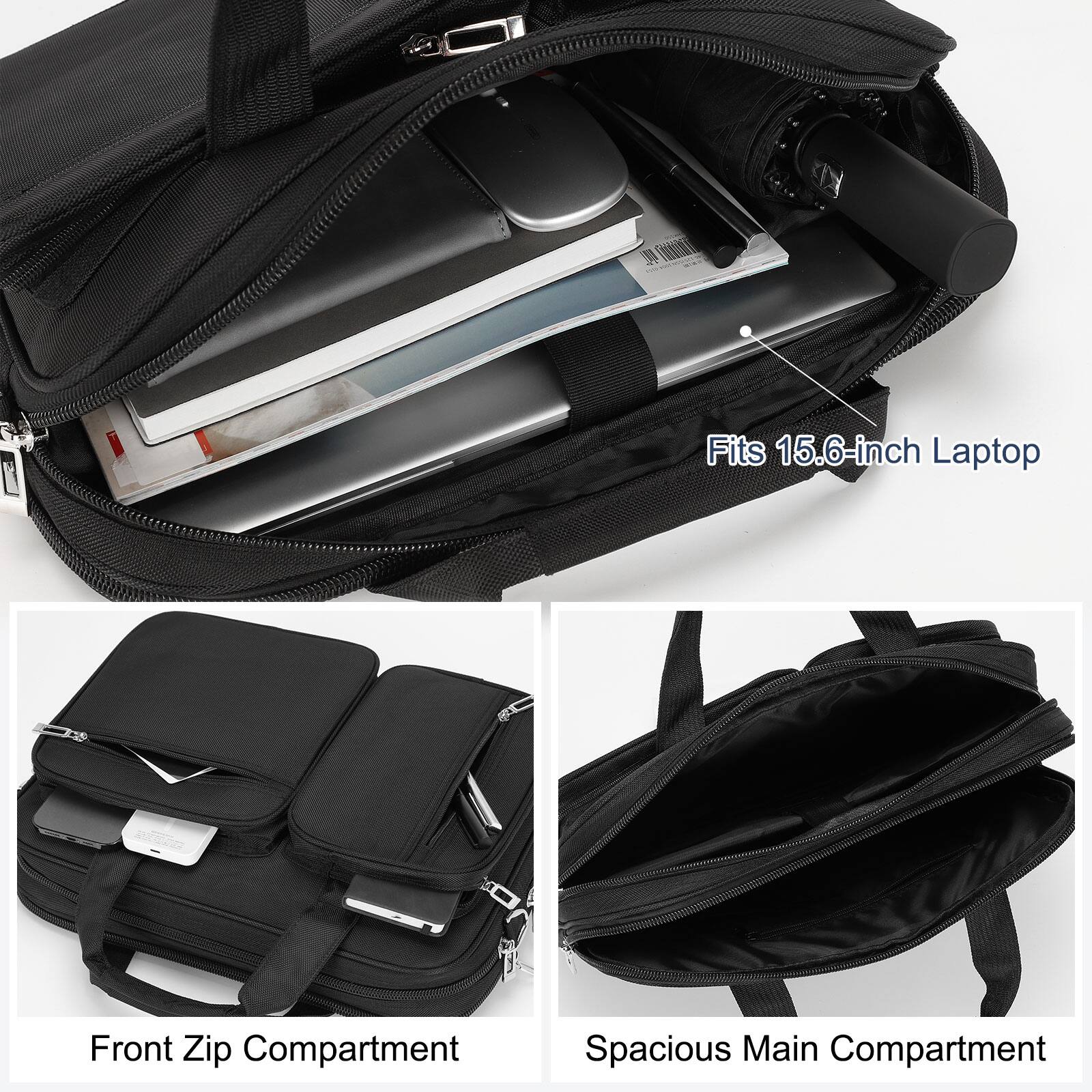 - Fits 15.6-inch Laptop
- Front Zip Compartment
- Spacious Main Compartment