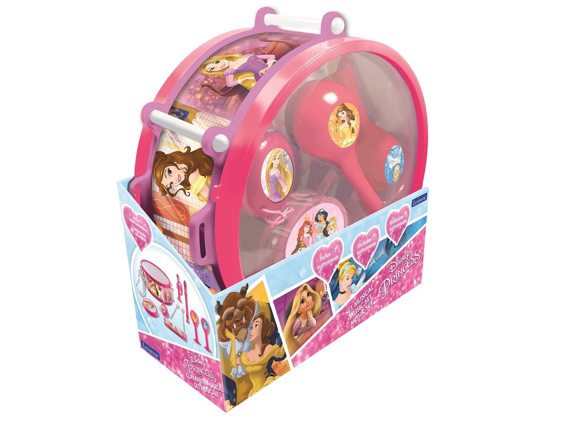 Disney Princess Musical Set  
Includes 7 instruments  
Musical Set Princess  
MUSIK-SET  
MUSICAL SET PRINCESS  
SET MUSICAL PRINCESSES