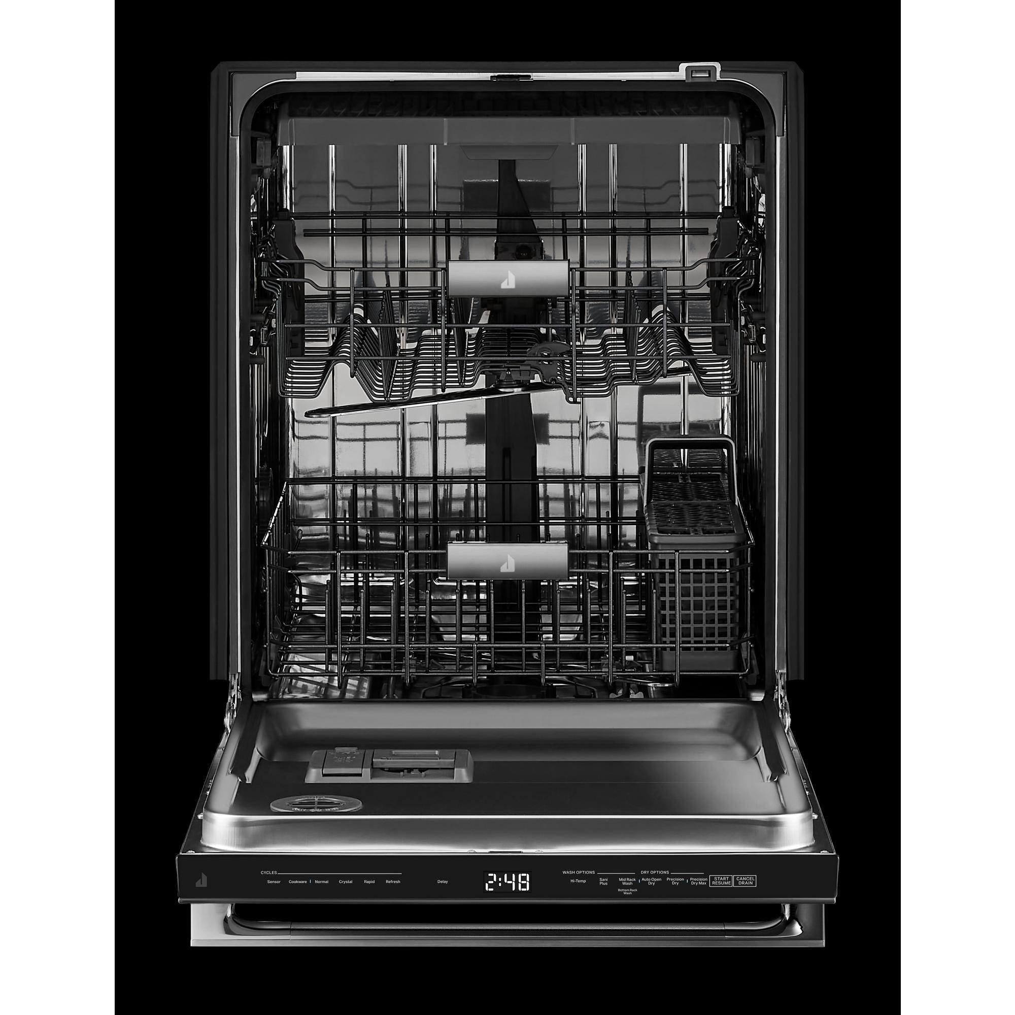 Alt View 1. JennAir - 24" Top Control Built-In Dishwasher with Precise Fit 3rd Rack for Cutlery with Plasma Coating, 39 dBA - Stainless Steel.