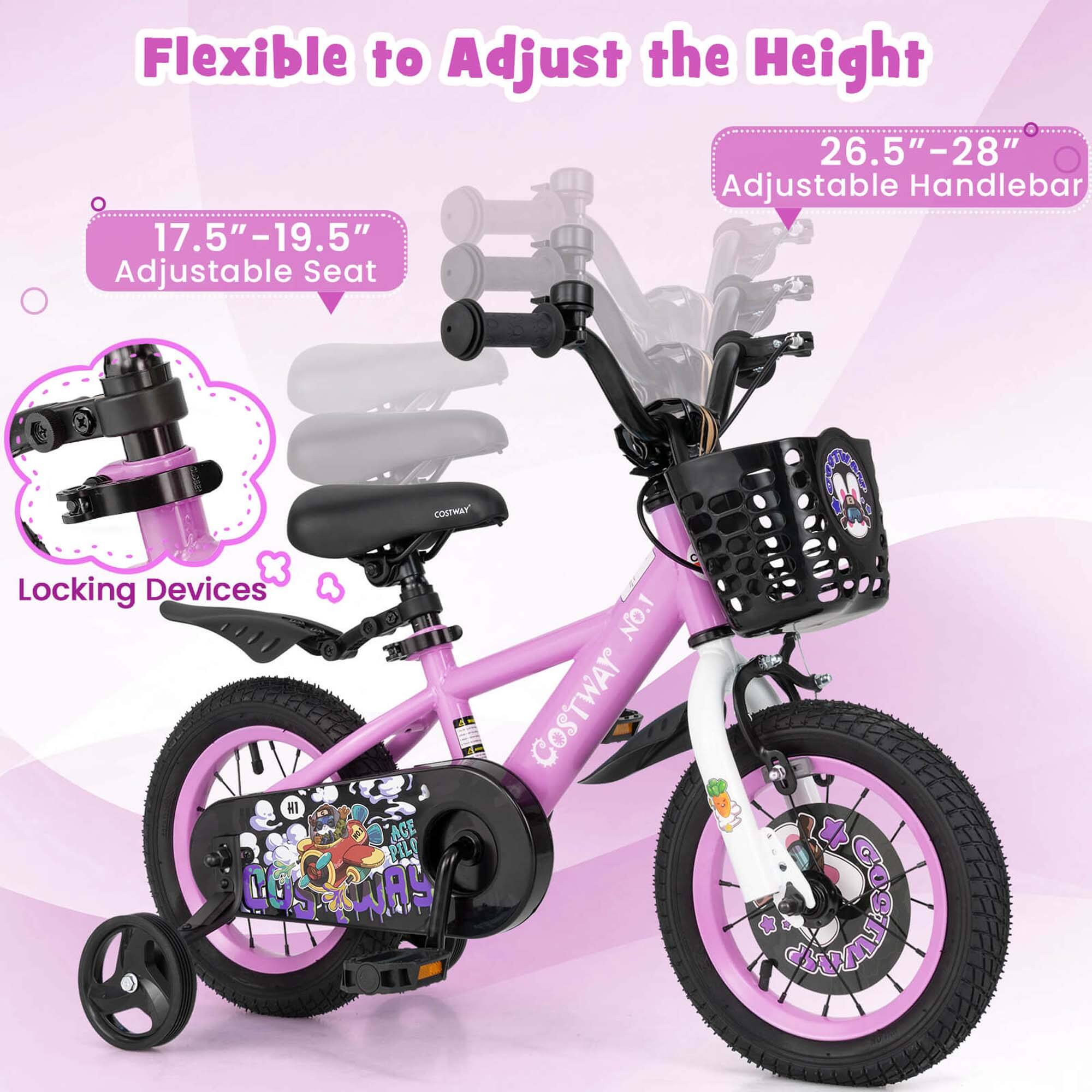 Flexible to Adjust the Height

17.5"–19.5" Adjustable Seat

26.5"–28" Adjustable Handlebar

Locking Devices

COSTWAY NO.1