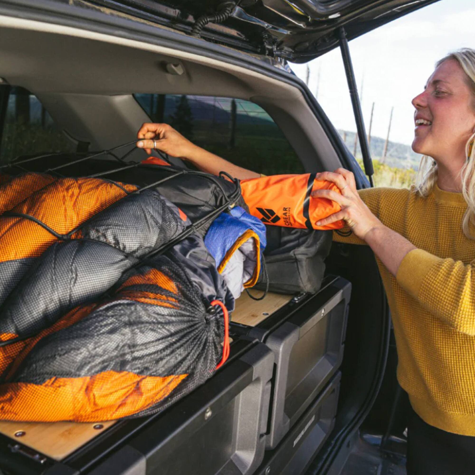 Alt View 7. Yakima - Yakima 32 x 19 Inch Cargo Stretch Net for MOD HomeBase Unit or Toppers, Black - BLACK.