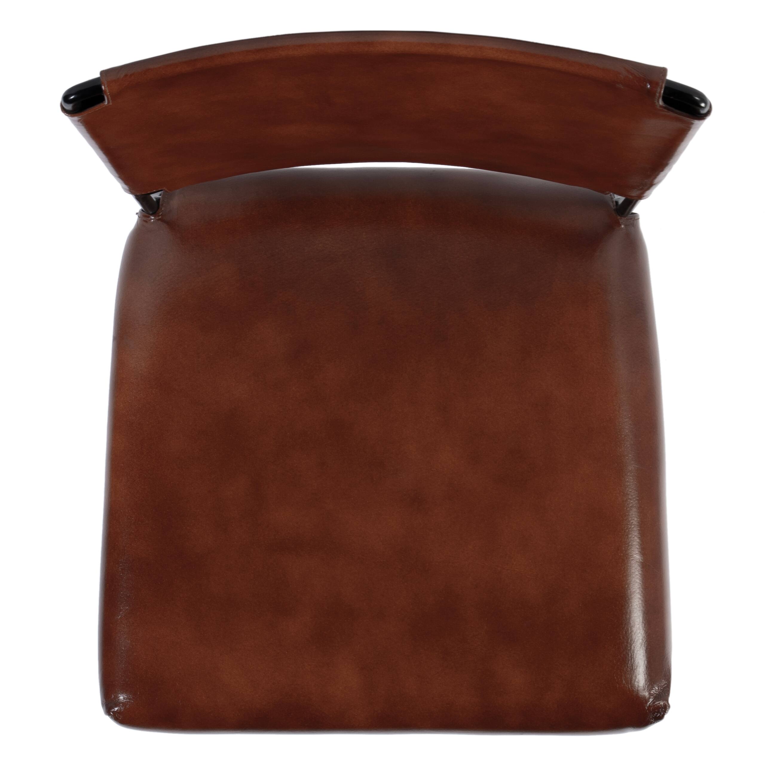 Alt View 4. Butler Specialty - Nevin 19 in. Seat Height Leather and Iron Dining Side Chair - Brown.