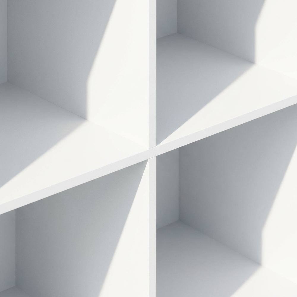 Alt View 1. FurniFact - Wooden bookcase with open shelves for versatile storage - White.