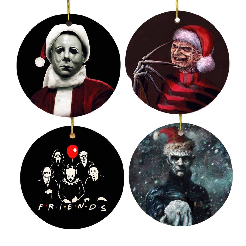 Front. OrnamentallyYou - Horror Movie Ornament Bundle - Multi-colored.