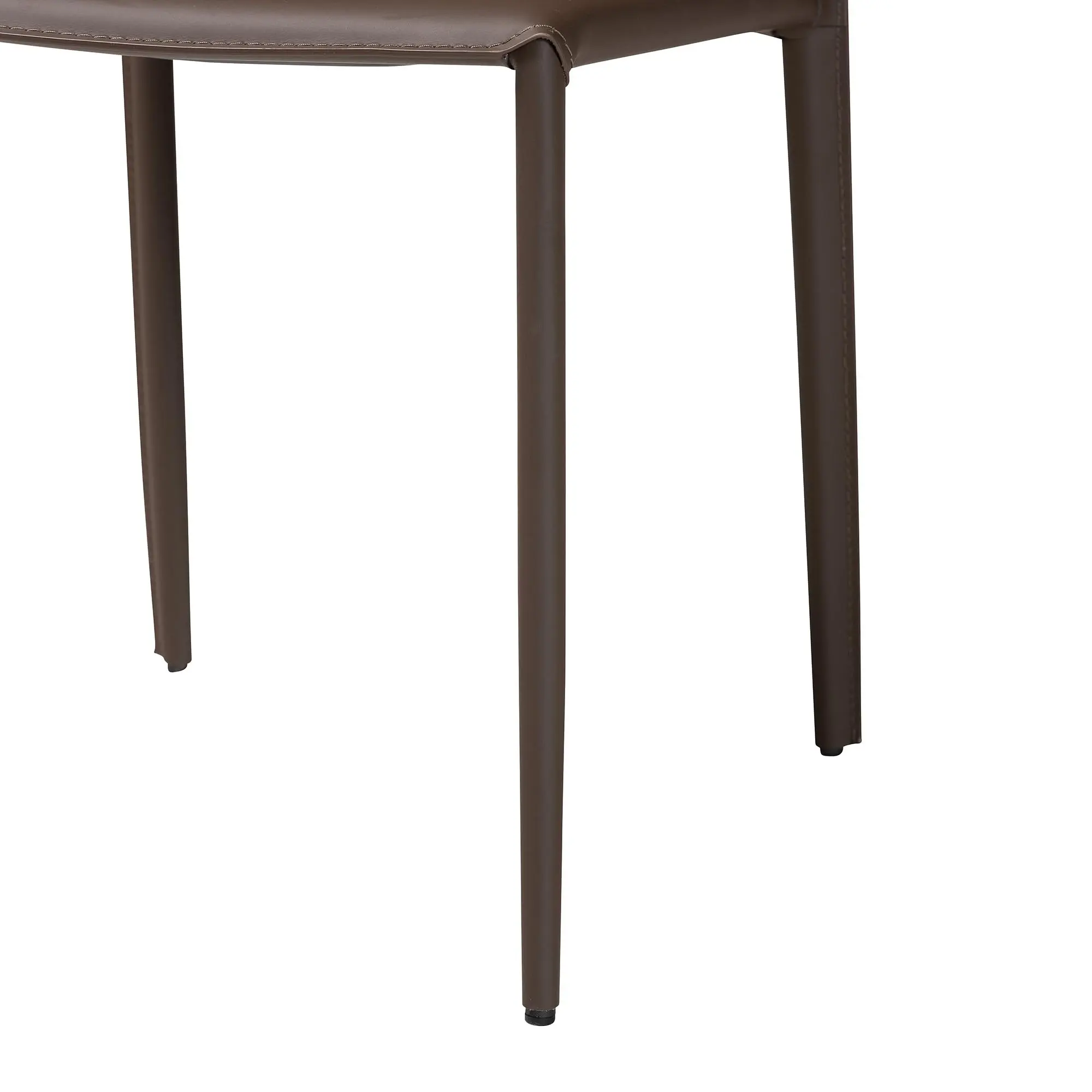 Alt View 1. Baxton Studio - Rockford Modern and Contemporary Taupe Bonded Leather Upholstered Dining Chair - Taupe.