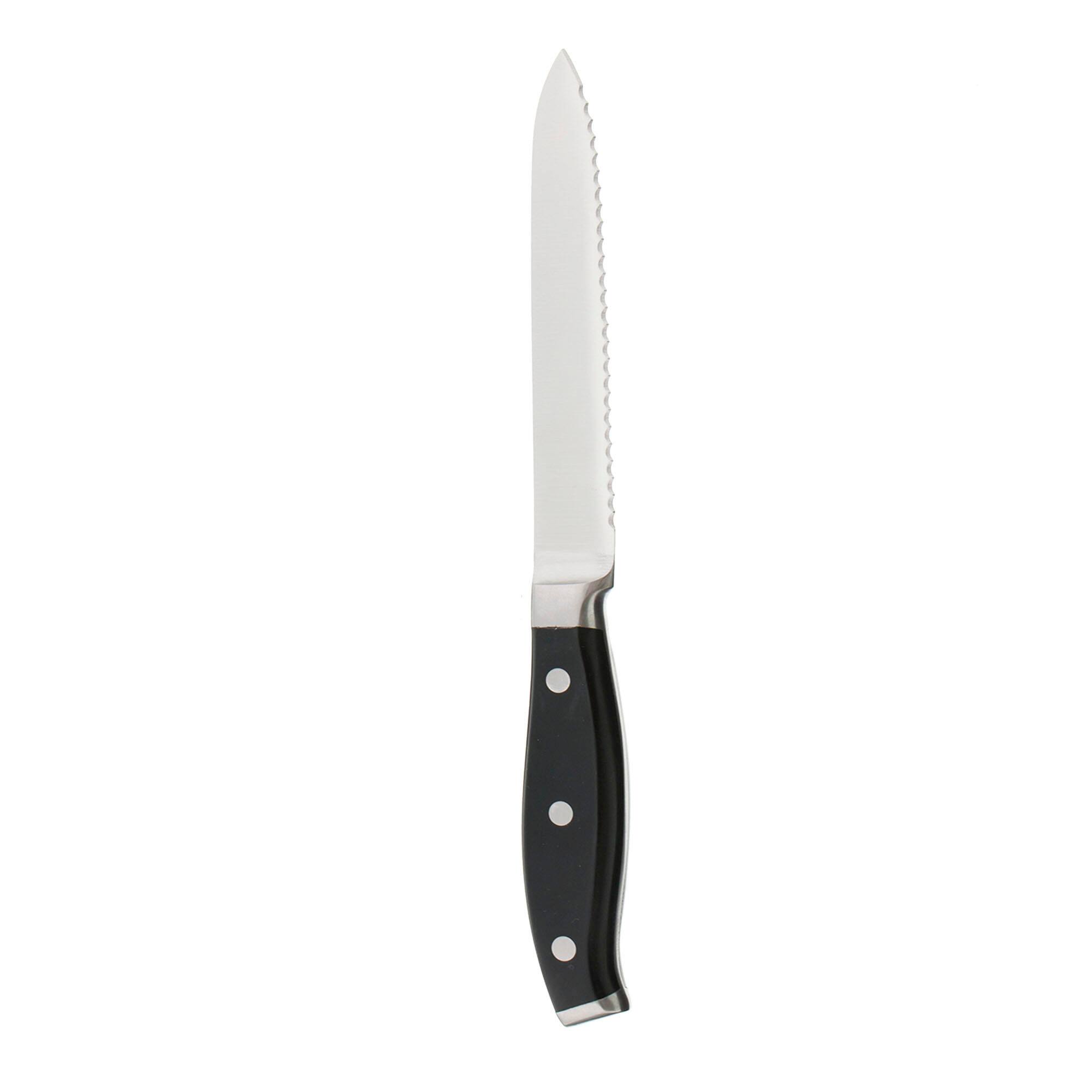 Alt View 1. Henckels - Henckels Forged Premio 5-inch Serrated Utility Knife - Stainless Steel.