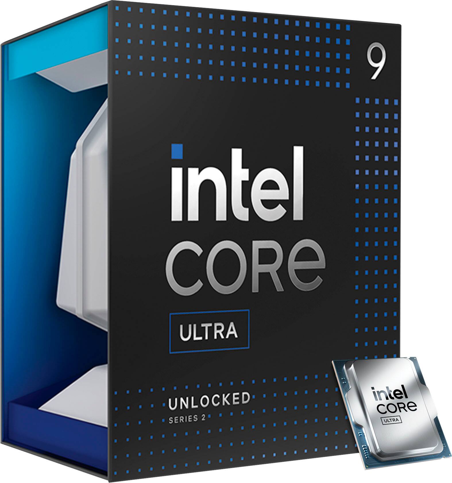 The text on the image reads: "Intel Core Ultra Unlocked Series 2 Intel Core Ultra 13 CLEEEE."