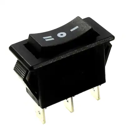 Front. HQRP - 3-Pin 3-Way Push Button Switch for Intex Pool Pump 70110, SF60110, SF70110 - 16 A 125 V - black.