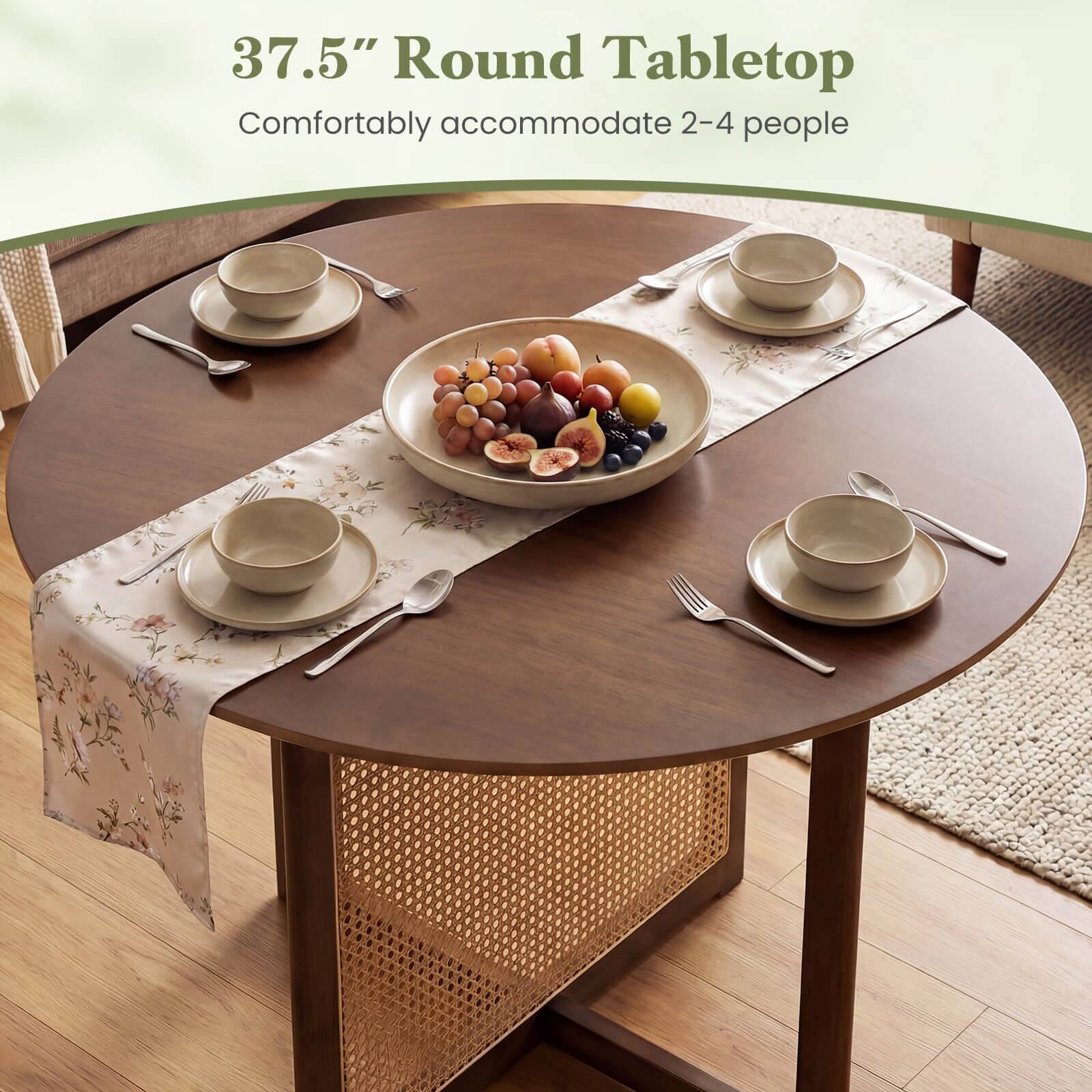 37.5" Round Tabletop  
Comfortably accommodate 2-4 people
