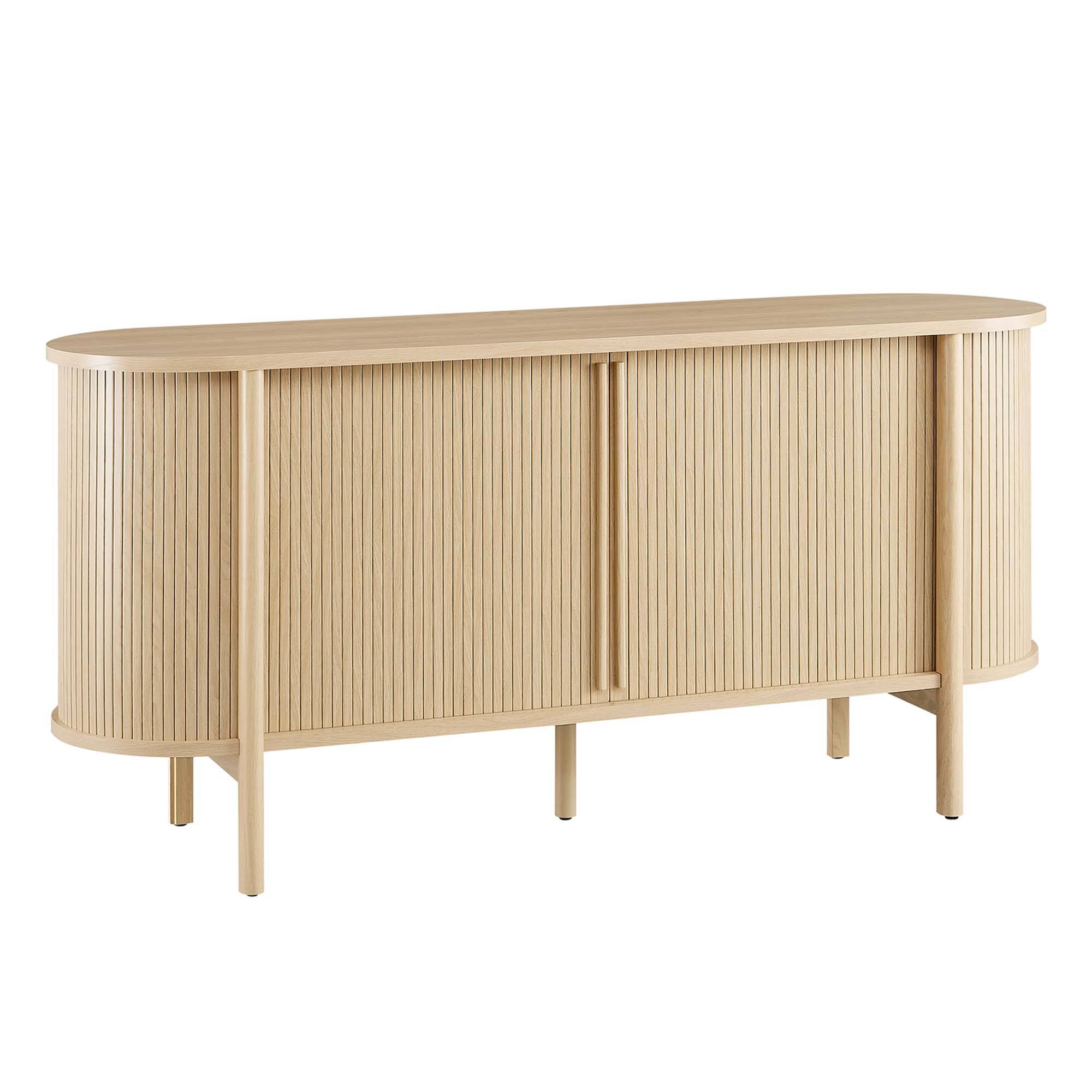 Angle. Modway - Cadence 63" Curved Sideboard by Modway - Oak.