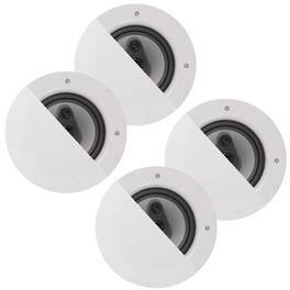 Acoustic Audio by Goldwood - CSic64 Frameless in Ceiling 6.5" Speaker 2 Pair Pack 3 Way Home Theater Speakers - Paintable White