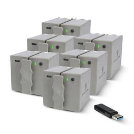 Stealth Cam - 360 Cam Max Cartridge Lithium Battery 6-Pack with Card Reader Bundle
