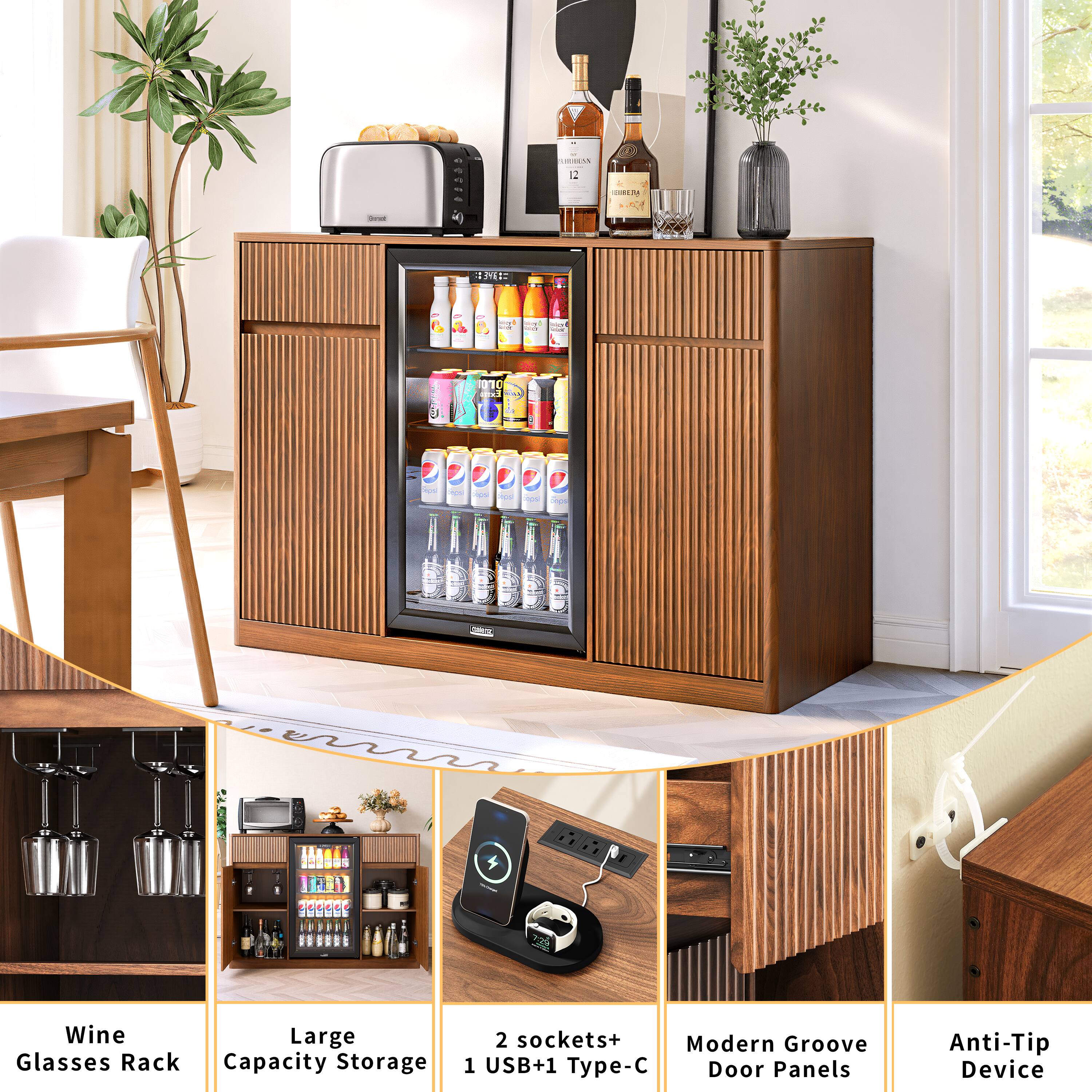 - OD I..A 1 M - med 070 U
- ur 72% Wine Large Glasses Rack Capacity Storage 2 sockets+ 1 USB+1 Type-C Door Panels Anti-Tip Device