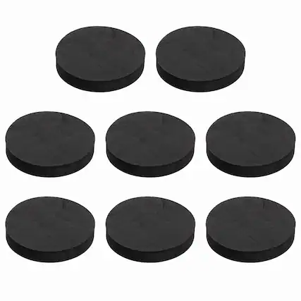 Front. Unique Bargains - Single Sided Speaker Isolation Pads 70x12mm Round EVA Acoustic Foam Anti-Vibration Feet for Speaker Subwoofer, 8pcs - Black.