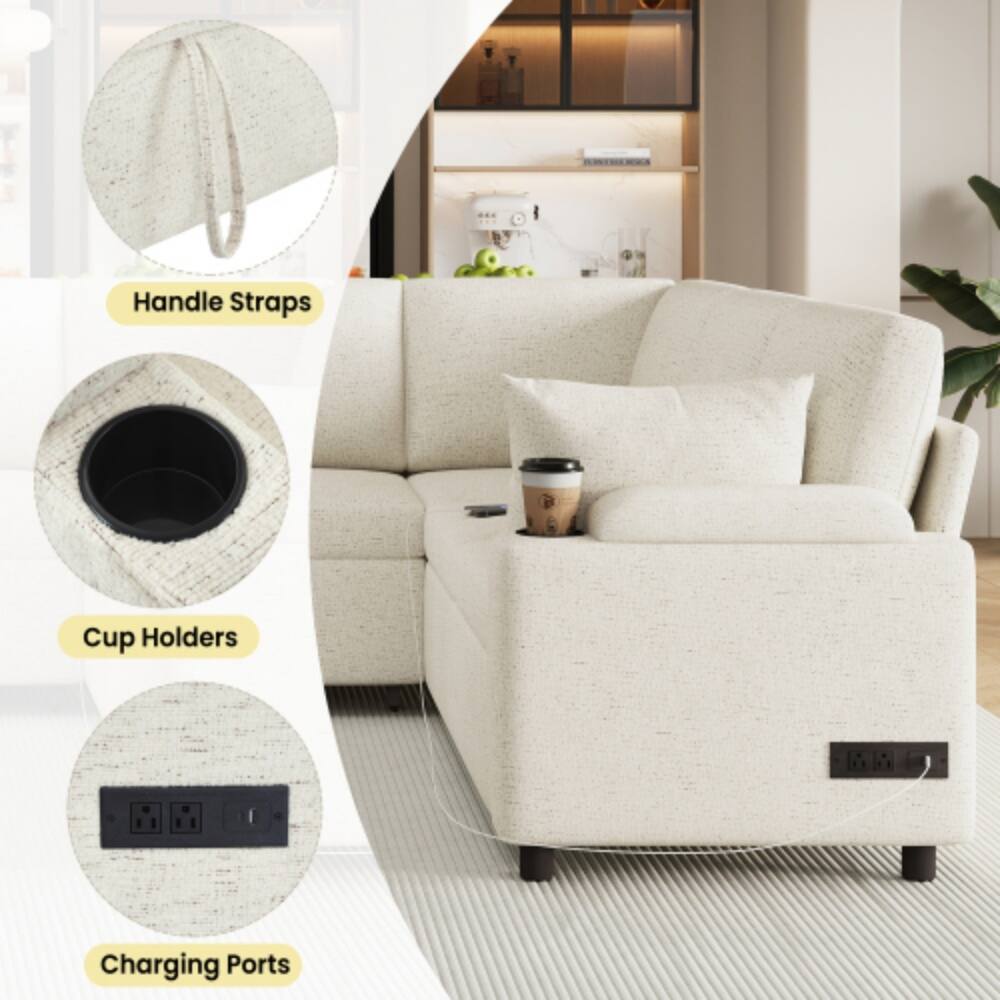 Handle Straps  
Cup Holders  
Charging Ports