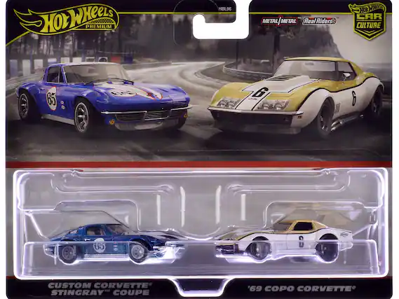 Hot Wheels Premium
HBL96
Metal/Metal
Real Riders
Car Culture
65
CUSTOM CORVETTE STINGRAY COUPE
'69 COPO CORVETTE