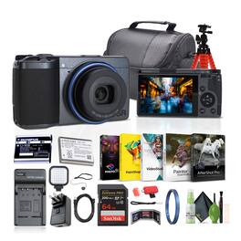 Ricoh - GR IIIx Urban Edition Compact Portable Digital Camera + 64GB Memory Card + More - Urban Gray