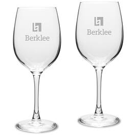 Jardine - Berklee College of Music 16oz. 2-Piece Traditional White Wine Glass Set - Multicolor