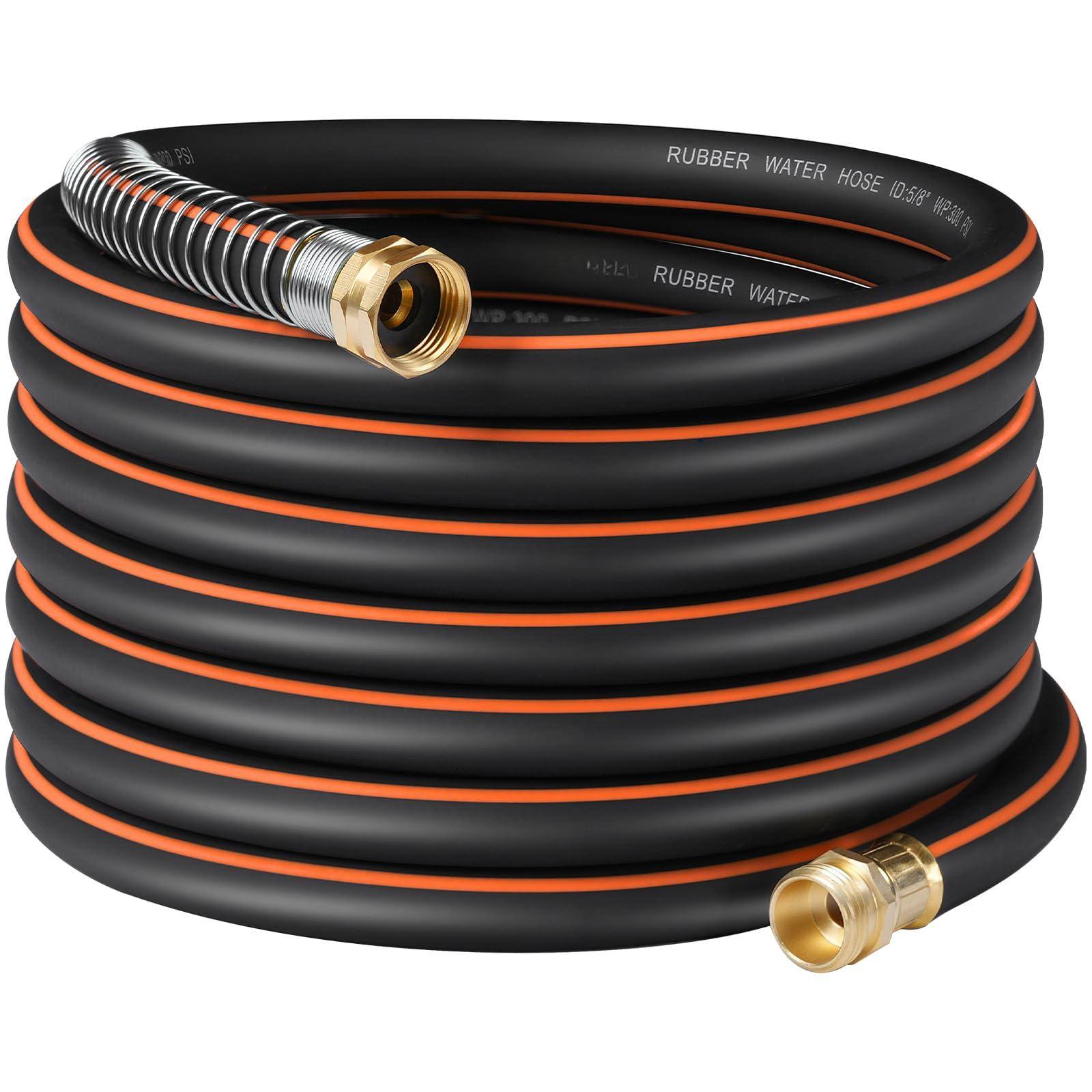 JETRANSPORT 15ft X 5/8" Garden Hose Heavy Duty 15 Foot Rubber 300 Psi ...