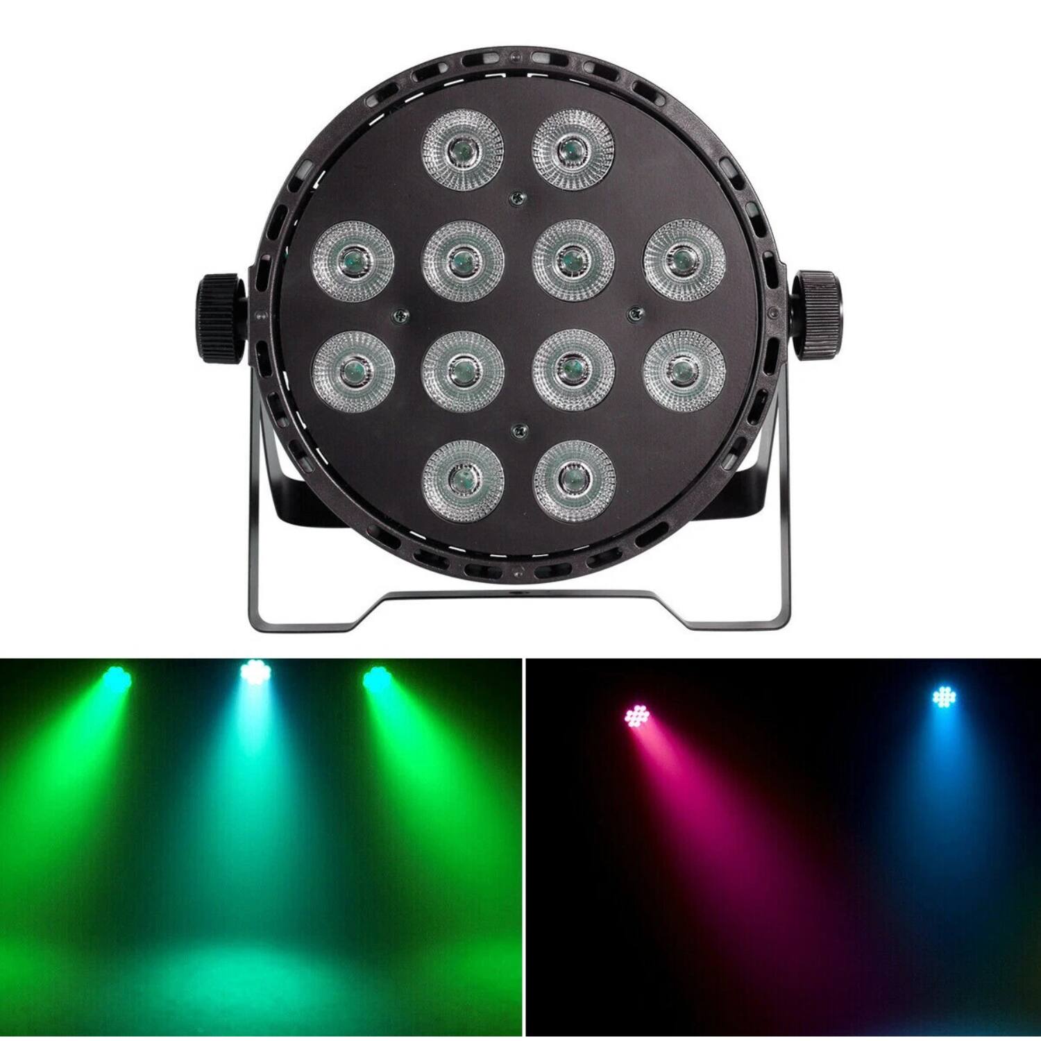 Angle. Stock Preferred - 12x10W RGBW LED DJ PAR Light – Super Bright Stage Light - Black.