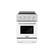 Front. ZLINE - 24 in. 3.2 cu. ft. Paramount Freestanding Induction Range with 3 Burners and Electric Oven in Satin Steel w/ White Door - White Matte.