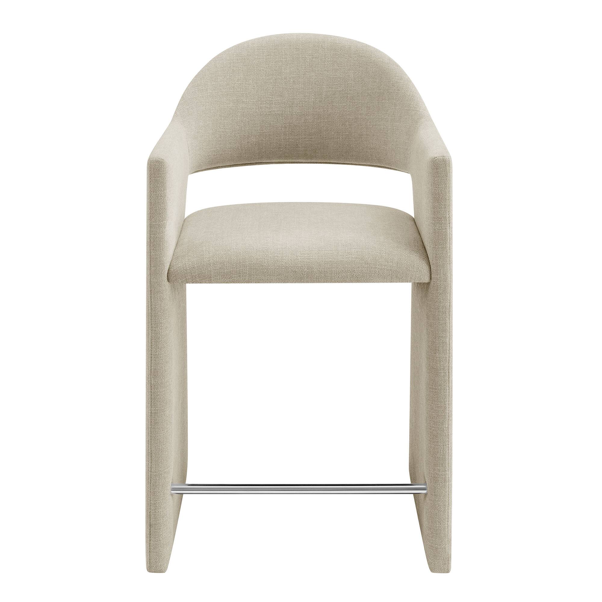 Alt View 4. Modway - Talia 37 Inch Upholstered Fabric Counter Stool by Modway - Linen.