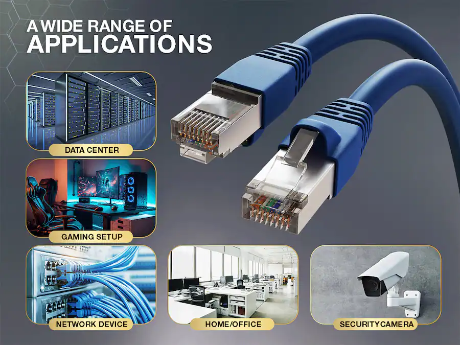 Cisco Device Panel Cable Leader Cat 6 Ethernet Cable, Shielded STP Patch Cord, RJ45 24 AWG ...