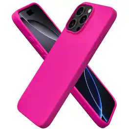 Ornarto - Designed for iPhone 16 Pro Max Case 6.9", Liquid Silicone Full Covered Protective Case - Berry Pink