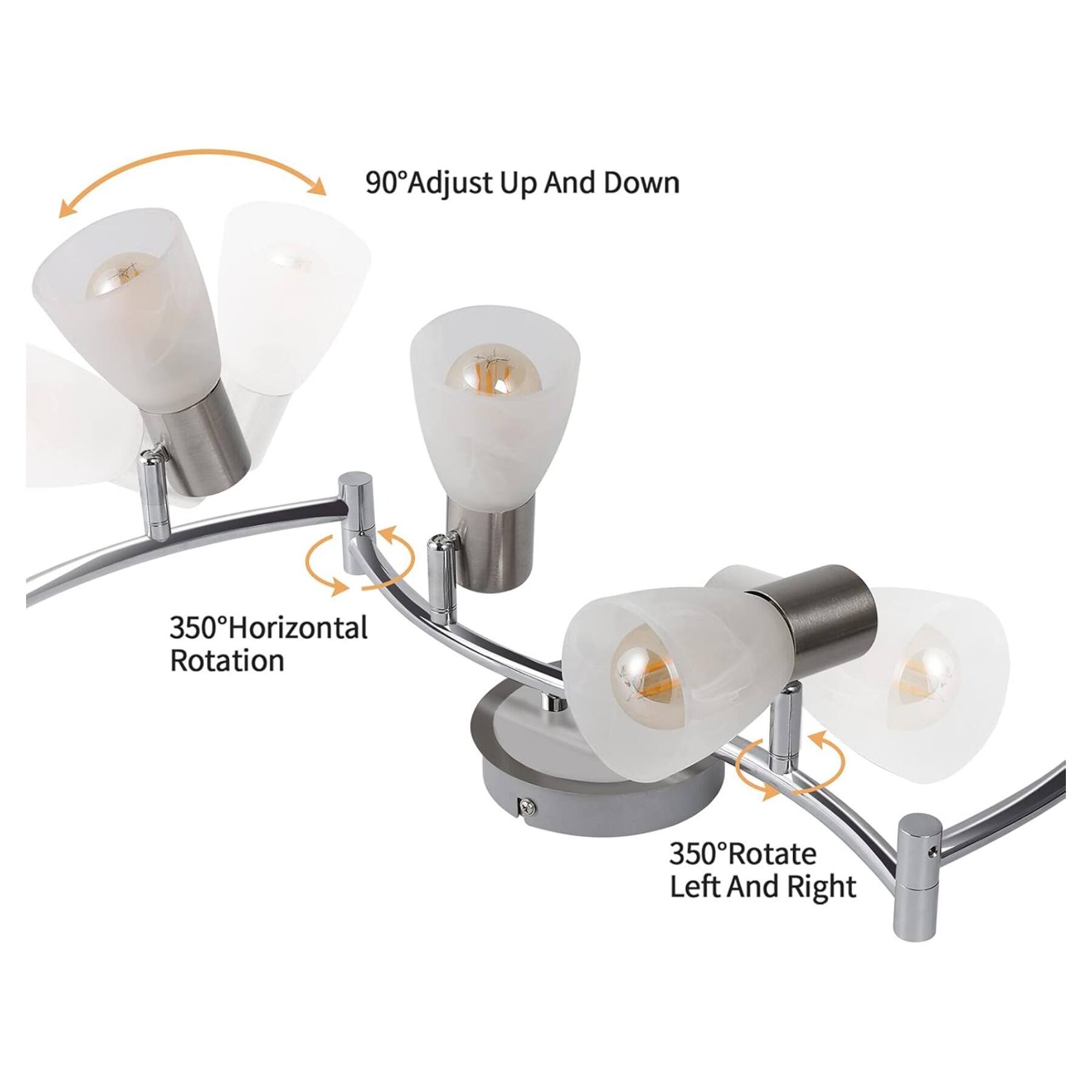 90° Adjust Up And Down  
350° Horizontal Rotation  
350° Rotate Left And Right