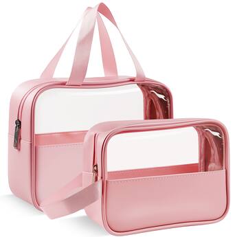clear makeup travel bag Carry-on free packing Mber TSA Approved Toiletry Bag