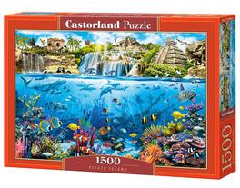 1500 Piece Jigsaw Puzzles, Pirate Island, Ocean and coral life, Adult Puzzles, Castorland C-152049-2 - Red
