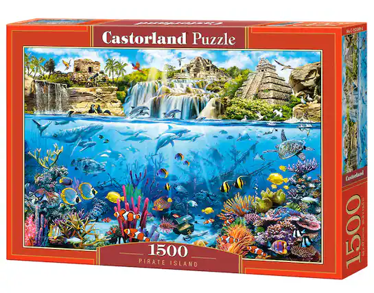 Castorland Puzzle, 1500, PIRATE ISLAND, 26.82x18.53 cm, 18.5 K, 20.8, 68x47 cm/cM