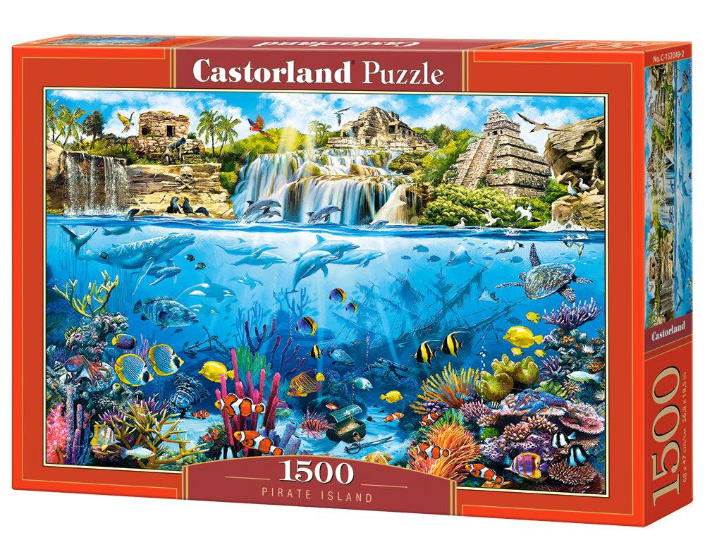 Castorland Puzzle, 1500, PIRATE ISLAND, 26.82x18.53 cm, 18.5 K, 20.8, 68x47 cm/cM