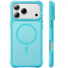 Ornarto - for iPhone 17 Pro Max Case 6.9", Slim Shockproof Translucent Matte Phone Case with MagSafe - Mint Blue
