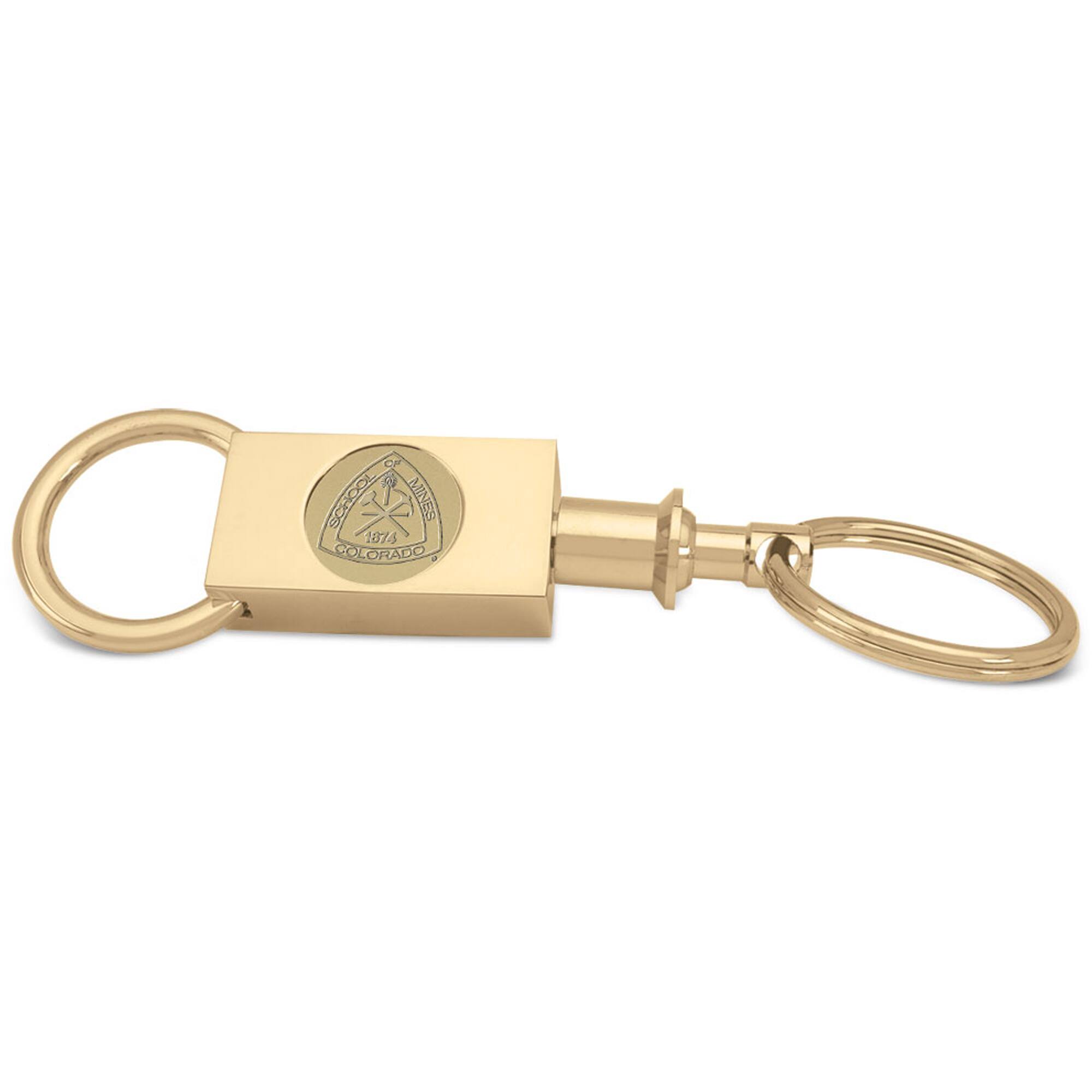 Jardine - Colorado School of Mines Orediggers Team Logo Two-Section Key Ring - Gold