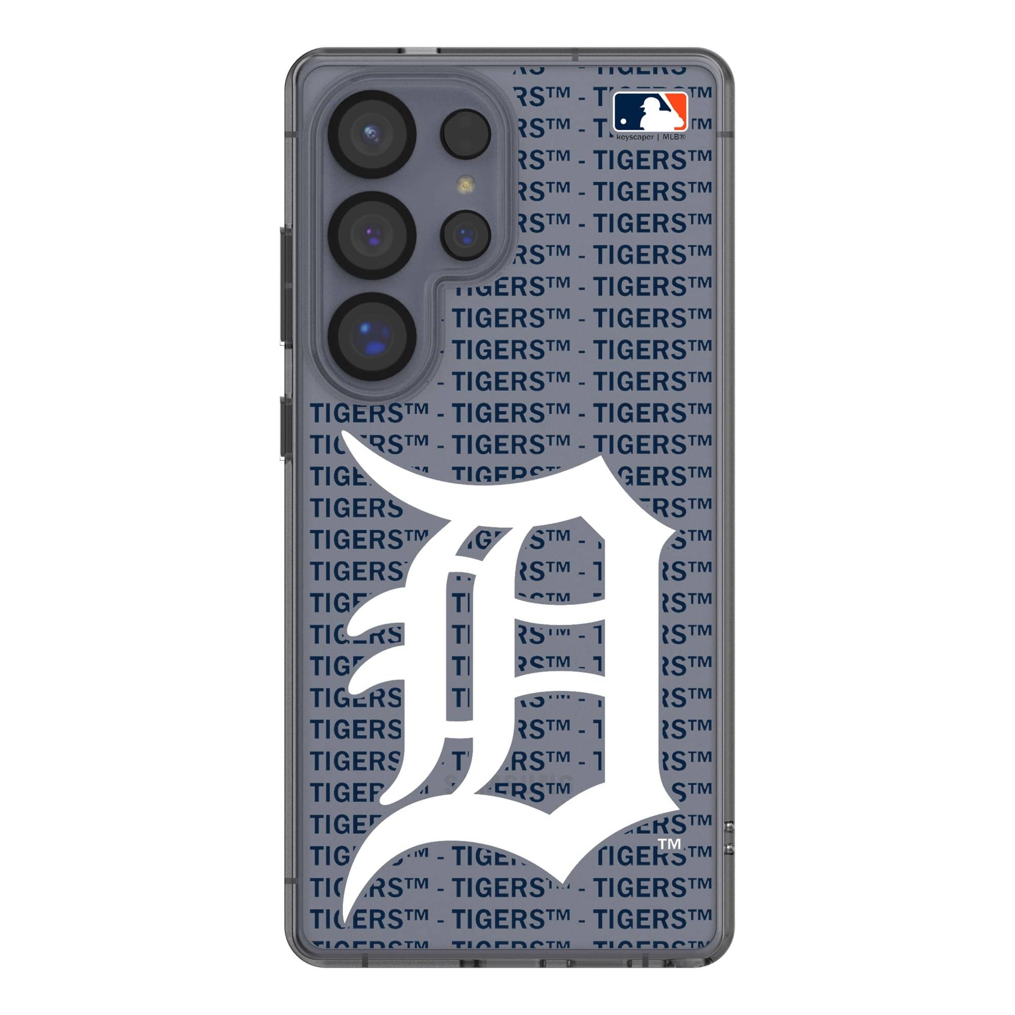 Keyscaper - MLB - Detroit Tigers Galaxy Text Backdrop Clear Case - S23 - Multicolor