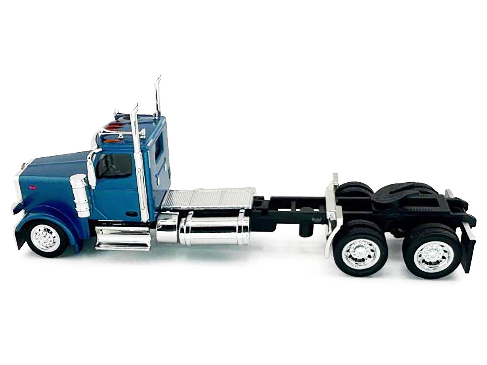 Alt View 1. HO Logistics Replicas - Peterbilt 589 2-Axel Day Cab Blue Metallic 1/87 (HO) Scale Plastic Model Car by HO Logistics.