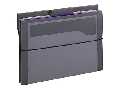 Alt View 2. Smead -  6 Pocket Cascading Poly Letter Size Wall Organizer, Gray/Bright Pockets  - Gray with Bright Pockets.