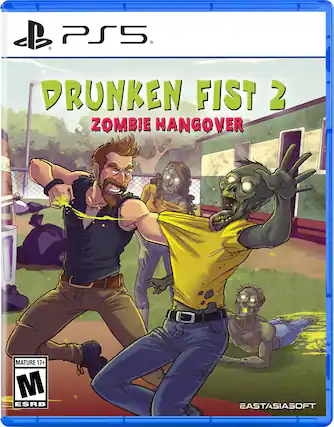 PS5
DRUNKEN FIST 2
ZOMBIE HANGOVER
MATURE 17+
M ESRB
EASTASIA SOFT - M (Mature 17+)