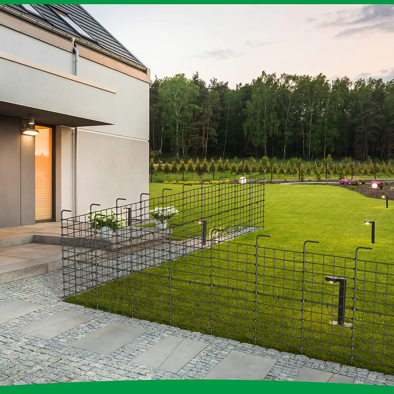 Back. Oumilen - Metal Wire Garden Animal Barrier Fence 16 Pack.