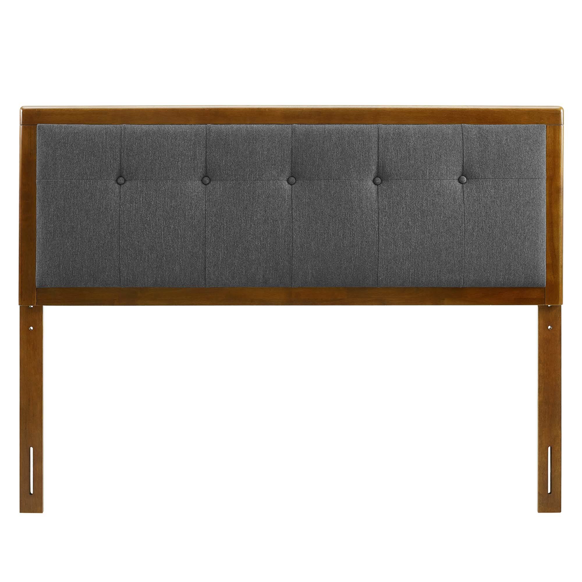 Back. Modway - Draper Tufted Fabric and Wood King Headboard by Modway - Black.