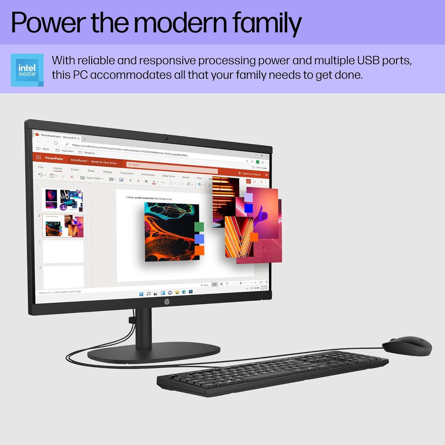 Power the modern family

With reliable and responsive processing power and multiple USB ports, this PC accommodates all that your family needs to get done.