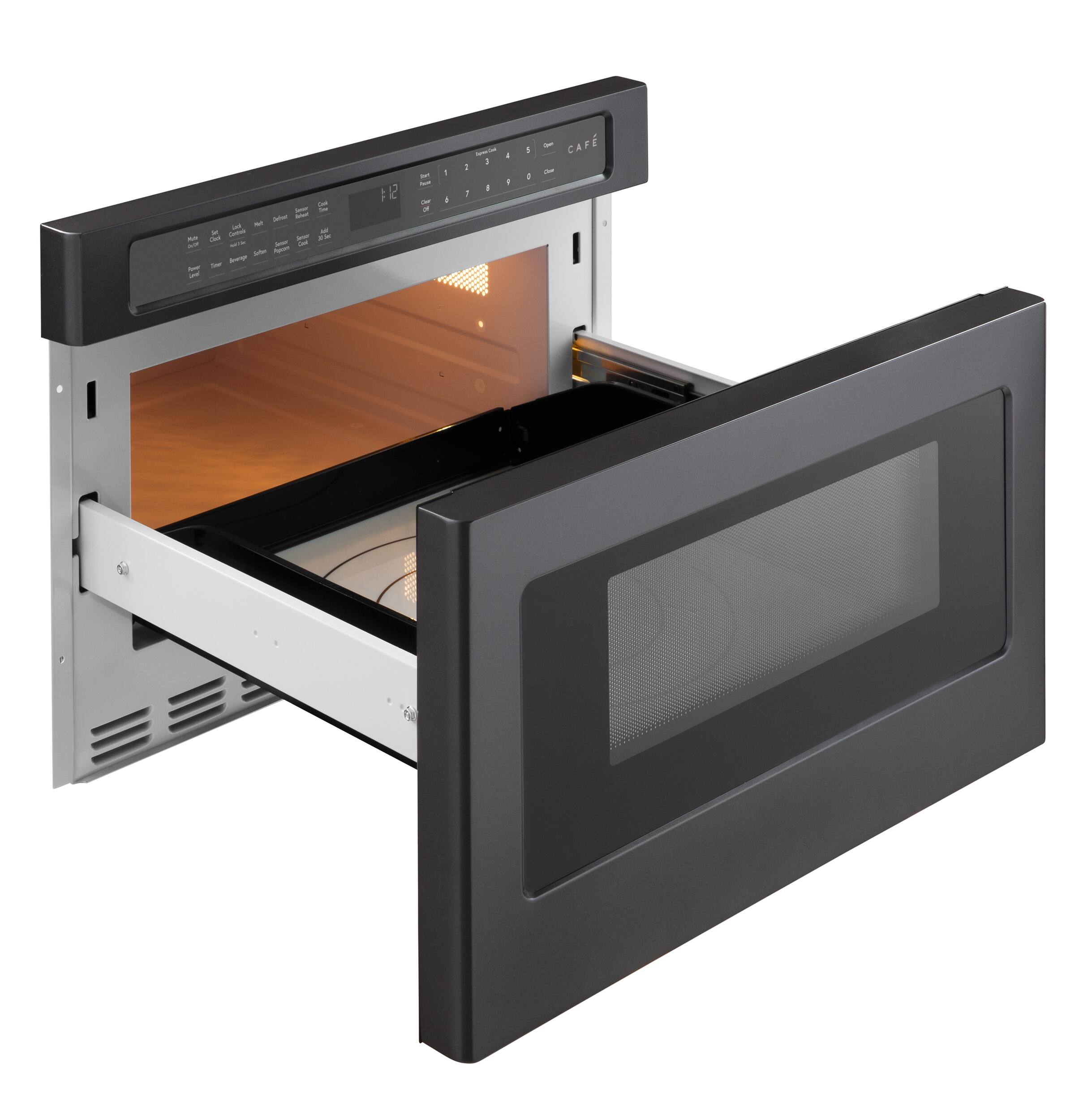 Alt View 11. Café - 1.2 Cu. Ft. Built-In Microwave Drawer Oven with Sensor Cooking and Glass Touch Controls - Matte Black.