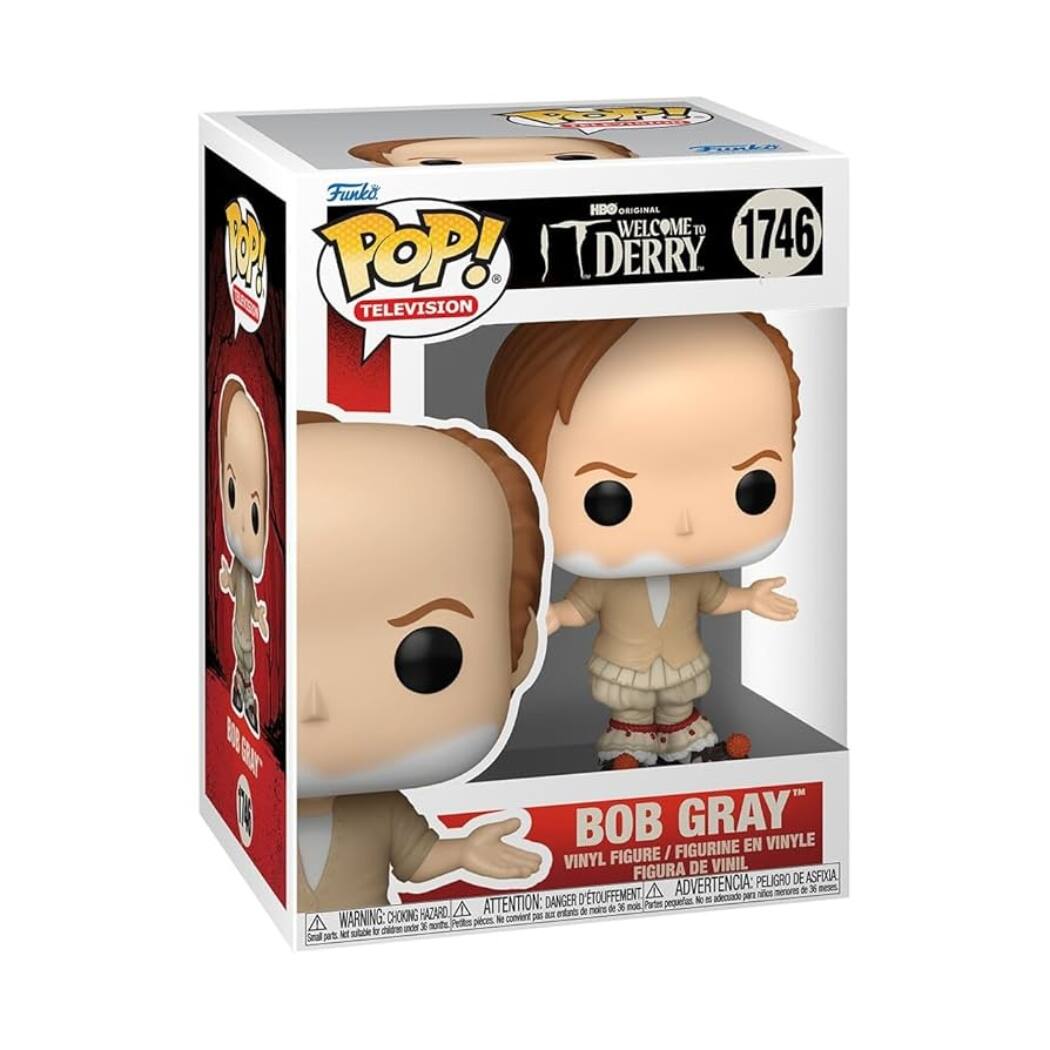 Funko POP! TELEVISION

HBO ORIGINAL WELCOME TO DERRY 1746

BOB GRAY
VINYL FIGURE / FIGURINE EN VINYLE / FIGURA DE VINIL

WARNING: CHOKING HAZARD - Small parts. Not for children under 3 years. / ATTENTION: PELIGRO DE ASFIXIA - Pequeñas piezas. No es adecuado para niños menores de 3 años.