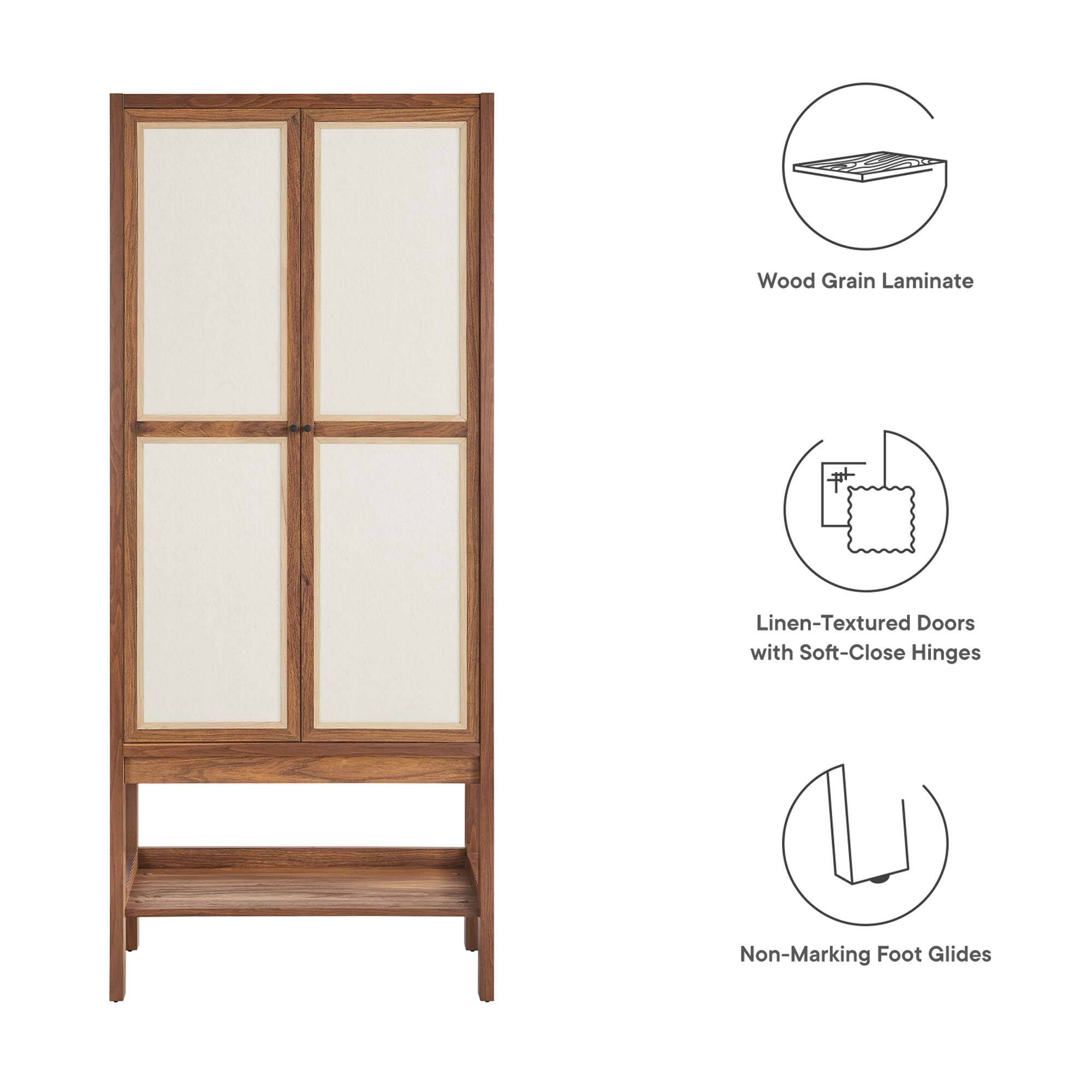 Wood Grain Laminate  
Linen-Textured Doors with Soft-Close Hinges  
Non-Marking Foot Glides