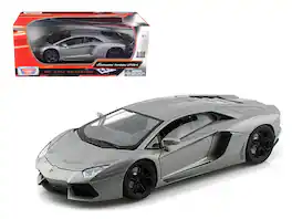 Lamborghini Aventador LP700-4 1/18 Diecast Model Car by Motormax - Gray Metallic
