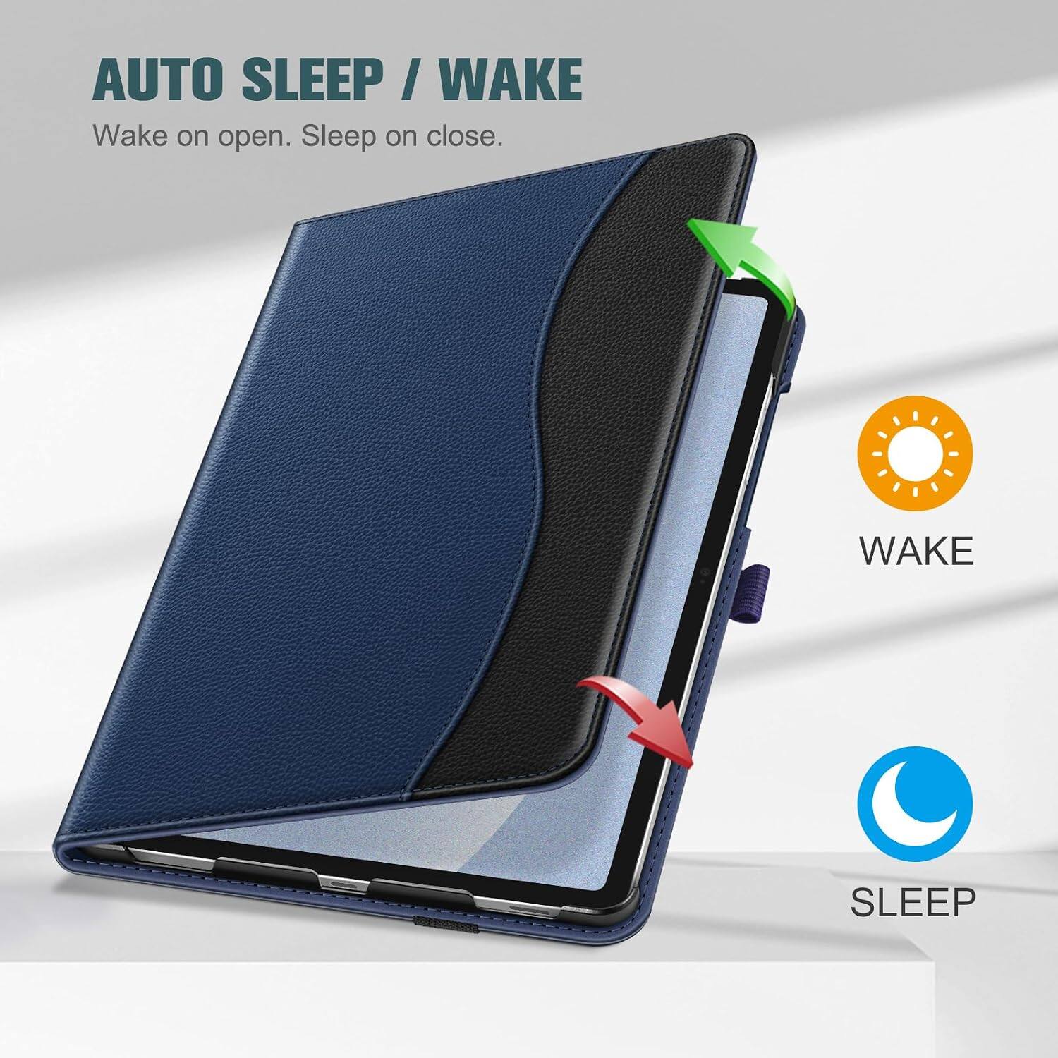 AUTO SLEEP / WAKE  
Wake on open. Sleep on close.  

WAKE  
SLEEP