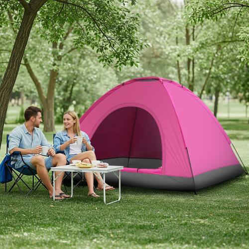 Alt View 7. Winado - Camping Tent, Portable Dome Tent 78*53in for 3-4 Person Waterproof Tent for Outdoor Hiking Climbing Camping Backpacking - Pink.